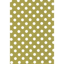110 Mts x 60 cm Bobina de Papel de Regalo lunares color dorado