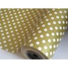 110 Mts x 60 cm Bobina de Papel de Regalo lunares color dorado