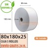 Papel térmico 80x180x25 mejor precio Envío Urgente Gratis