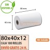 Papel térmico 80x40 al mejor precio Envío Urgente Gratis