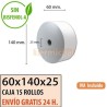 Papel térmico 60x140x25 al mejor precio Envío Urgente Gratis