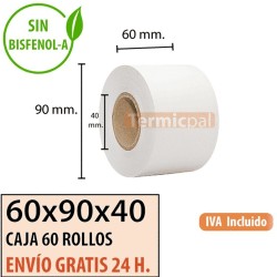 Papel térmico 60x90x40 al mejor precio Envío Urgente Gratis