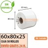 Papel térmico 60x80x25 al mejor precio Envío Urgente Gratis