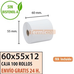 Papel térmico 60x55x12 al mejor precio Envío Urgente Gratis