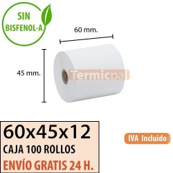 Papel térmico 60x45x12 al mejor precio Envío Urgente Gratis