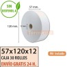 30 ROLLOS DE PAPEL TÉRMICO 58X115X25
