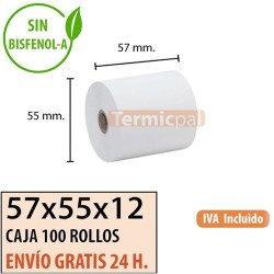 Papel térmico 57x55x12 al mejor precio Envío Urgente Gratis