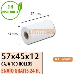 Papel térmico 57x45x12 al mejor precio Envío Urgente Gratis