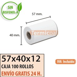 Papel térmico 57x40x12 al mejor precio Envío Urgente Gratis