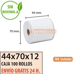 Papel térmico 44x70x12 al mejor precio Envío Urgente Gratis