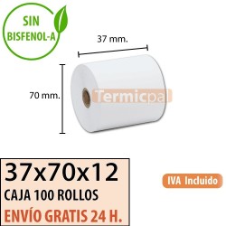 Papel térmico 37x70x12 al mejor precio Envío Urgente Gratis