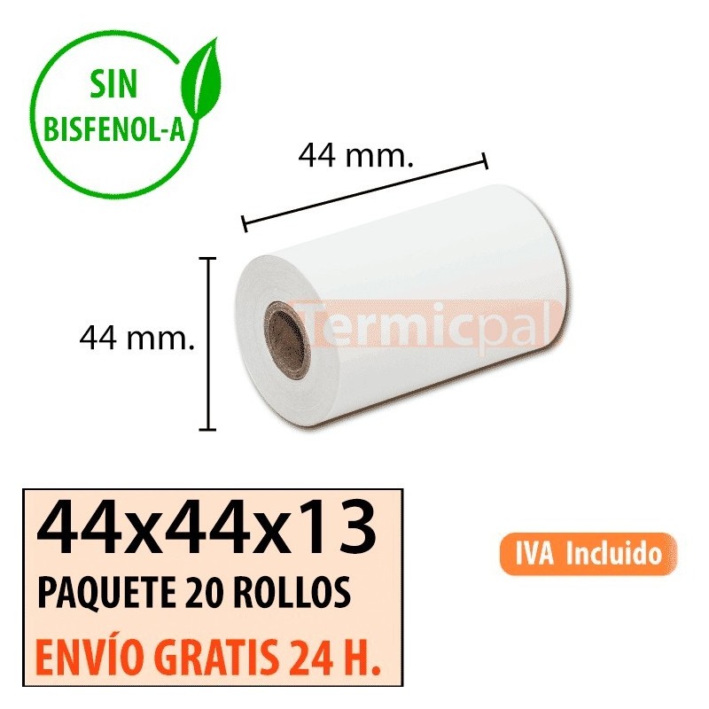 Papel termógrafo 44x44x13 al mejor precio Envío Urgente Gratis