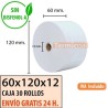 30 ROLLOS DE PAPEL TÉRMICO 60x120x25