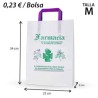 175 BOLSAS DE PAPEL 25+9x34 BLANCA ASA PLANA