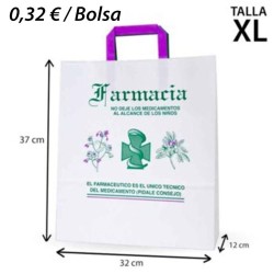 125 BOLSAS DE PAPEL 32+12x37 FARMACIA
