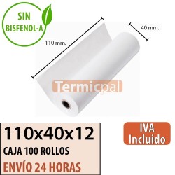Papel térmico 110x40x12 al mejor precio Envío Urgente Gratis