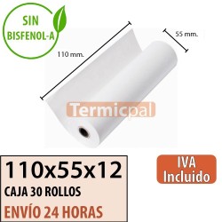 Papel térmico 110x55x12 al mejor precio Envío Urgente Gratis