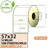 57x32 - 12 Rollos Etiquetas Térmicas