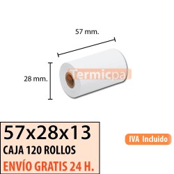 Papel termógrafo 57x28x13 al mejor precio Envío Urgente Gratis