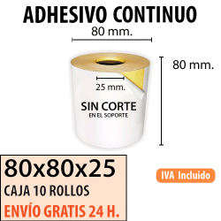 Papel térmico Adhesivo al mejor precio Envío Urgente Gratis