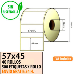 Etiqueta térmica 57x45x40 al mejor precio Envío Urgente Gratis