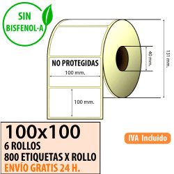 Etiqueta térmica 100x100x40 al mejor precio Envío Urgente Gratis