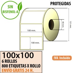 100X100 - 5 Rollos de Etiquetas Térmicas